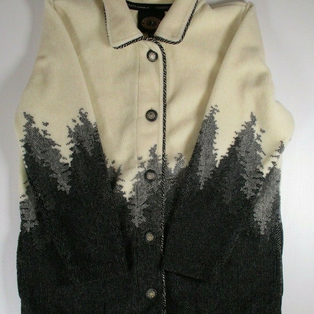County Clothing Co Fleece jacket White Coat Medium